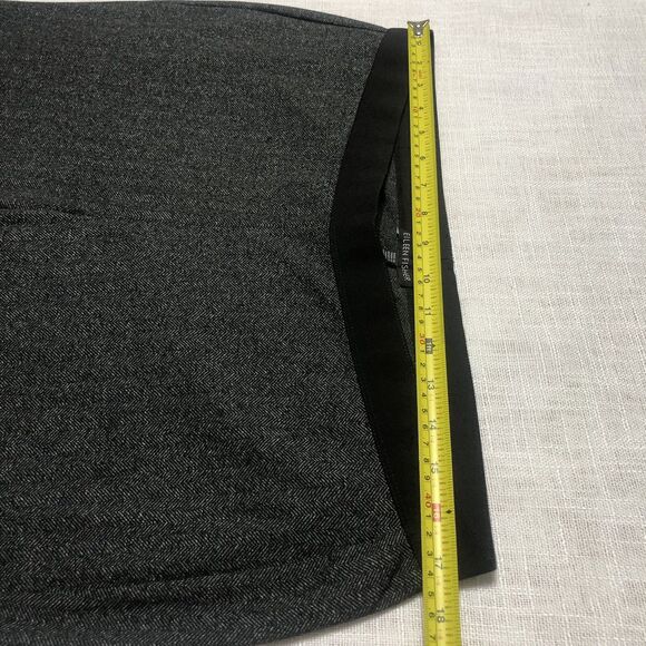 Eileen Fisher Leggings Women L Charcoal Herringbone Pull-On Pants Minimalist - Picture 9 of 13